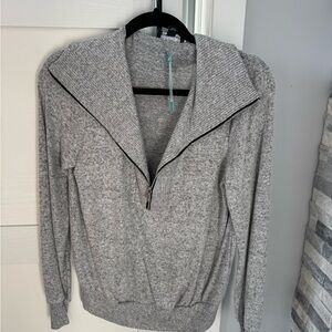 Fortune & Ivy Elizabeth Half Zip Knit Top
